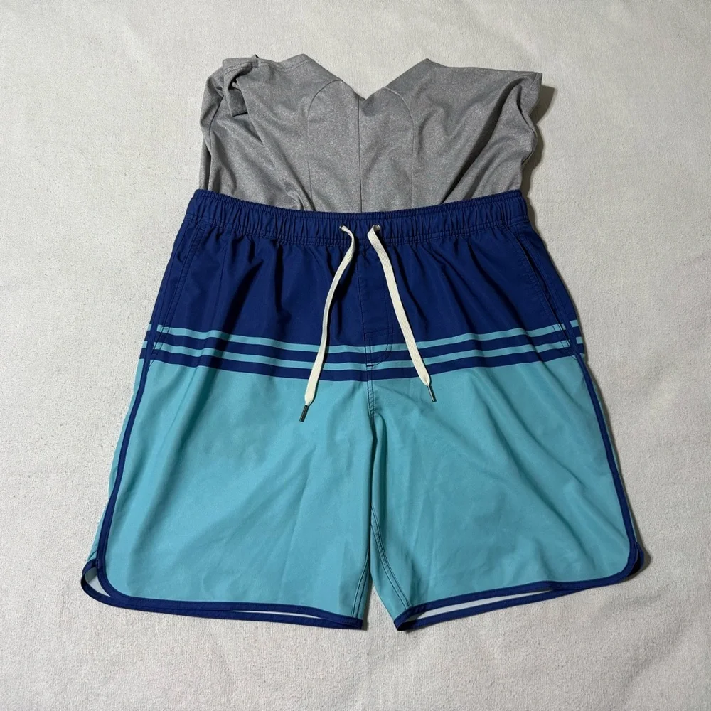 Fair Harbor Mens 2XL‎ Lined Shorts Swim Trunks Blue XXL